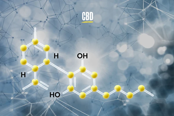 The chemical structure of CBD
